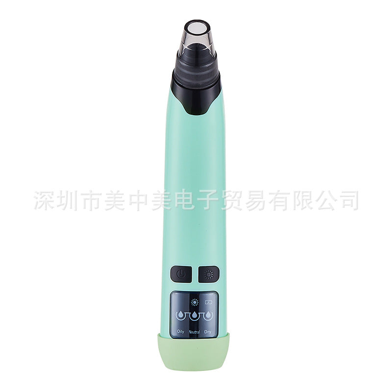 Blackhead suction heater with screen beauty instrument Electric pore cleaner new hot compress function